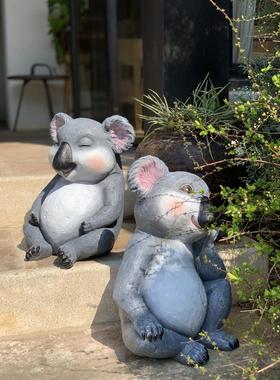 花园别墅园林户外草坪装饰品庭院树脂考拉田园景观工艺园艺摆件
