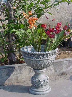 欧式礼品雕塑摆设工艺实用家居摆件时尚创意装饰品玫瑰花花盆花器