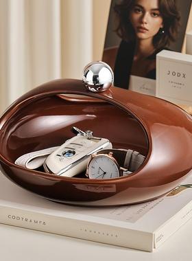 入户门陶瓷钥匙收纳玄关摆件轻奢高档创意家居客厅鞋柜桌面装饰品