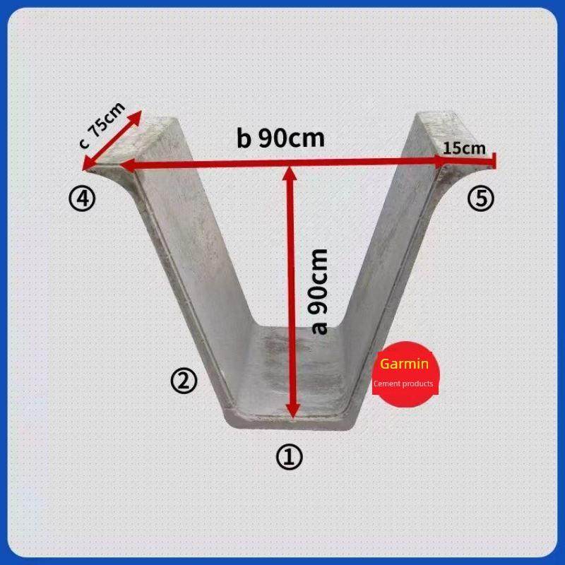 水泥U型槽混渠凝土流水槽 预制排水沟成品U排 型水污抗压XMT - 图3