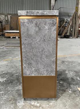 灰色大理石摆件底座新中式玄关装饰立柱宝塔摆件雕塑台高端定制