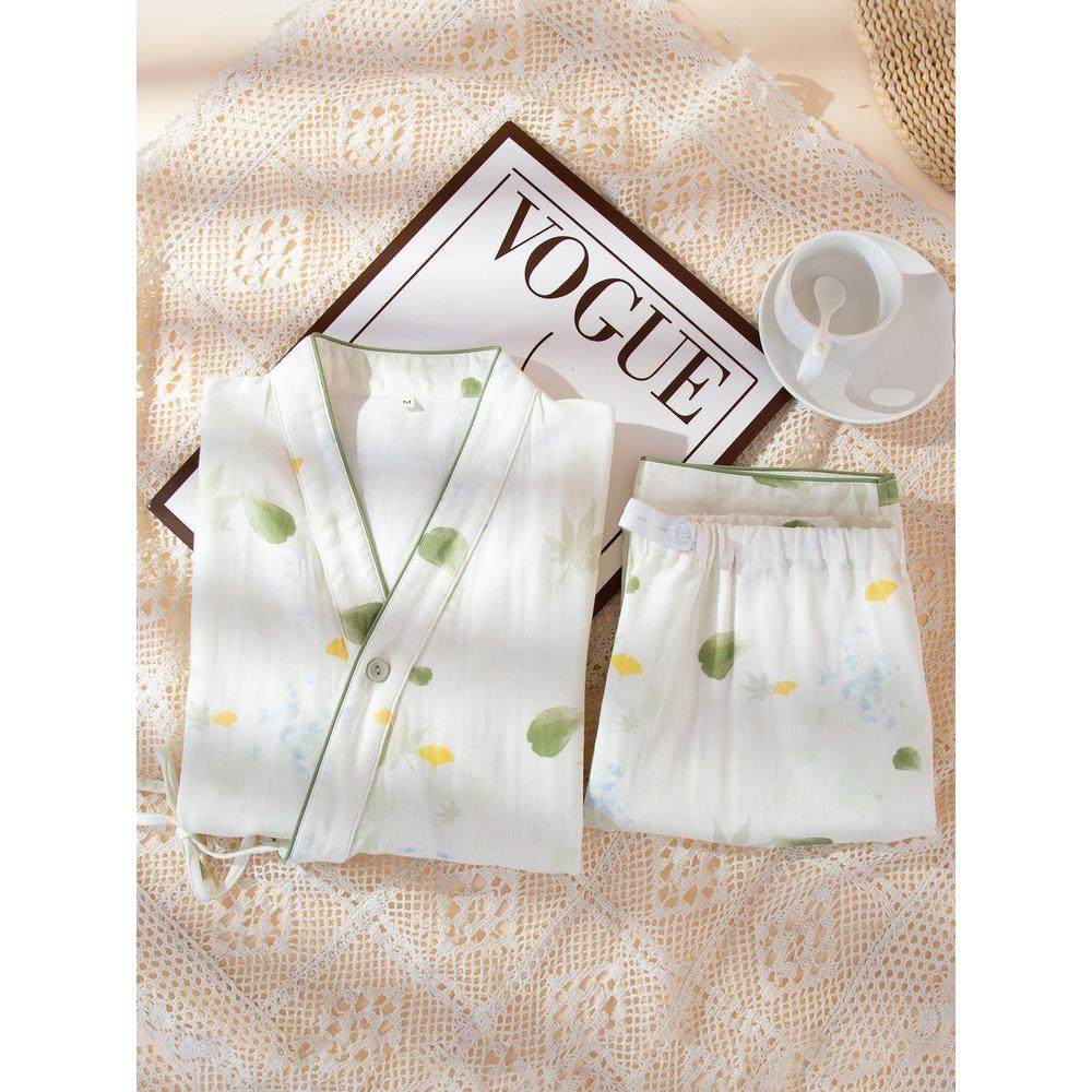 2025新款田园婴儿纯棉双层纱布月子服春秋夏季可调节薄款哺乳睡衣,淘宝优惠券,粉丝福利购,淘宝优惠卷