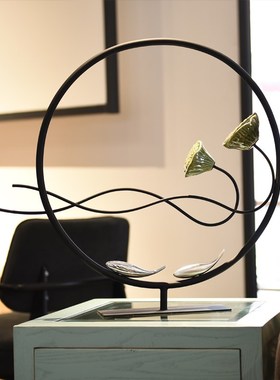 新品中式客厅禅意摆件家装创意玄关装饰品桌面摆设W样板房间工艺