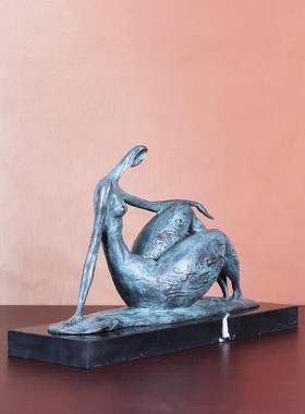 雕塑抽象飘精美i工艺饰品酒店办公室客厅书房软装欧式家居桌面摆