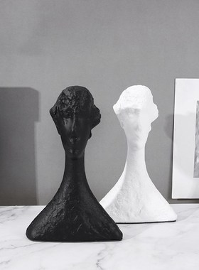 北欧人像雕塑摆件艺术创t意装饰工艺品酒柜玄关电视柜客厅家居饰