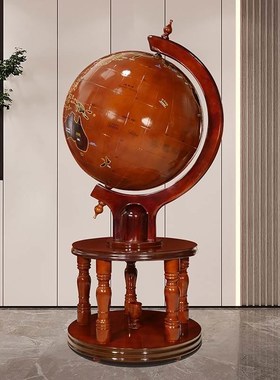 地球仪摆件木质公司开业乔迁贺礼学生G毕业礼品送学校大厅落地装