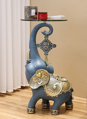 大象落地收纳乔迁新居礼品t客厅家居边几装饰品电视柜茶几大型摆