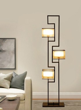 新中式落地灯中国风古典酒店别墅客厅立式K台灯茶楼书房卧室落地