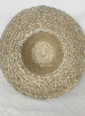 民俗怀旧系列覆古旧物乡村旧麦草编织草帽遮阳农家乐装饰饰品