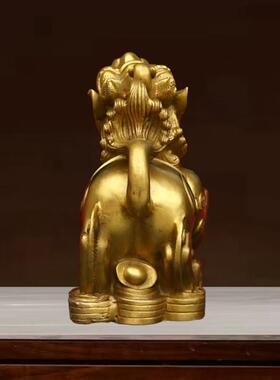 全铜貔貅摆件一对客厅玄关装饰家居店铺办公室工艺礼品摆饰皮休礼