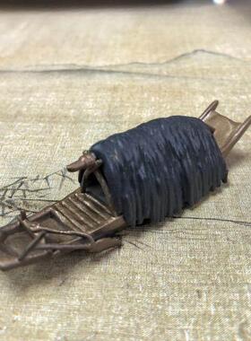 禅意枯山水摆件 古代乌篷船小帆船 小舟 竹筏桌面微景观 沙盘装饰