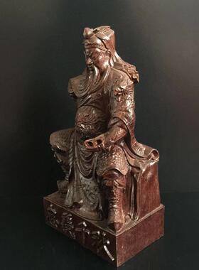 越南沉香木雕摆件忠义千秋武财神家居神像关公佛像木质雕刻工艺品