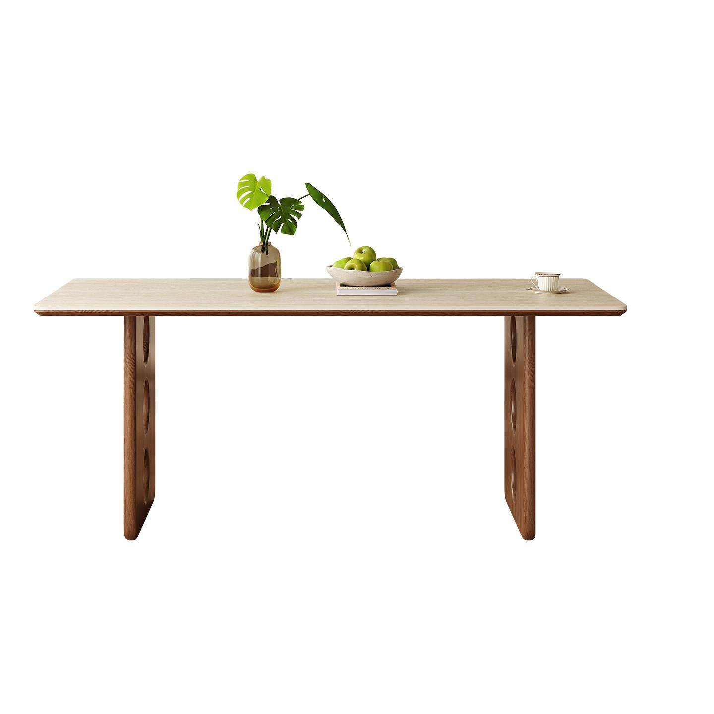 中古风德利丰岩板餐桌椅组合实木小户型长方形白蜡木现代简约饭桌,淘宝优惠券,粉丝福利购,淘宝优惠卷