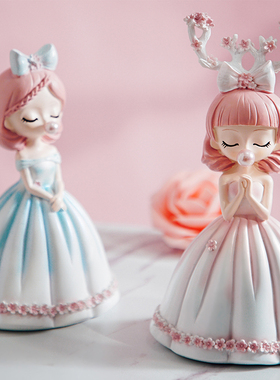 可爱女孩系摆i件简约创意房间卧室儿童房装饰家居饰品礼物