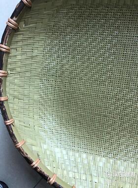 农家竹编簸箕纯手工编织家用老式柳条笸箩收纳筐馒头馍筐菜篮子