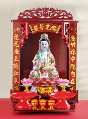 陶瓷观音套装白玉观音佛像南海观世音菩萨居家供奉保平安神像摆件