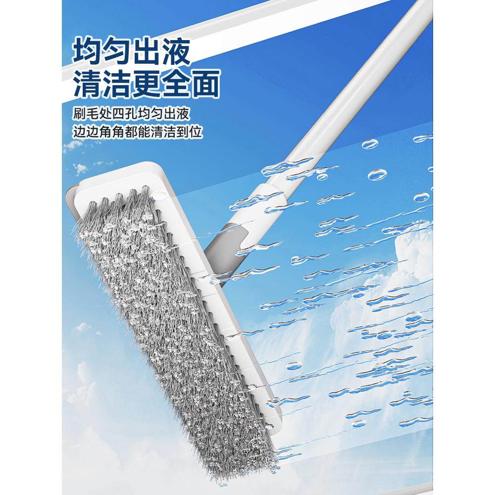 宝家洁加液地刷卫生间用刷洗地厕所刷子浴室缝隙清洁刷长柄地板刷,淘宝优惠券,粉丝福利购,淘宝优惠卷