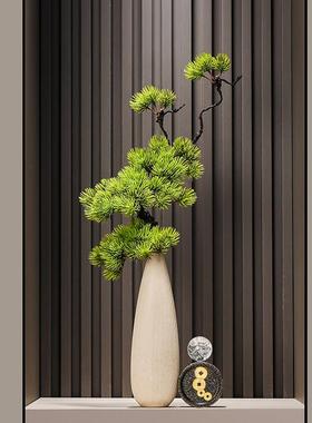 现代陶瓷细长花瓶摆件客厅进门入户玄关正对门电视柜装饰品高级感