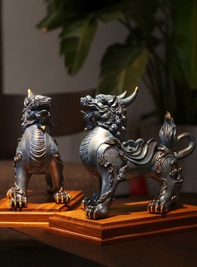 慕芳阁纯铜d貔貅摆件家居装饰品客厅玄关办公室摆件工艺品送朋友