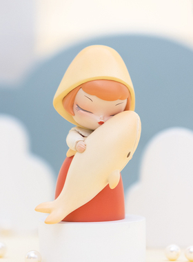 白夜童话猫黛丽暖熊鲸梦桌面车载摆件女生礼物可爱书房艺术装饰品