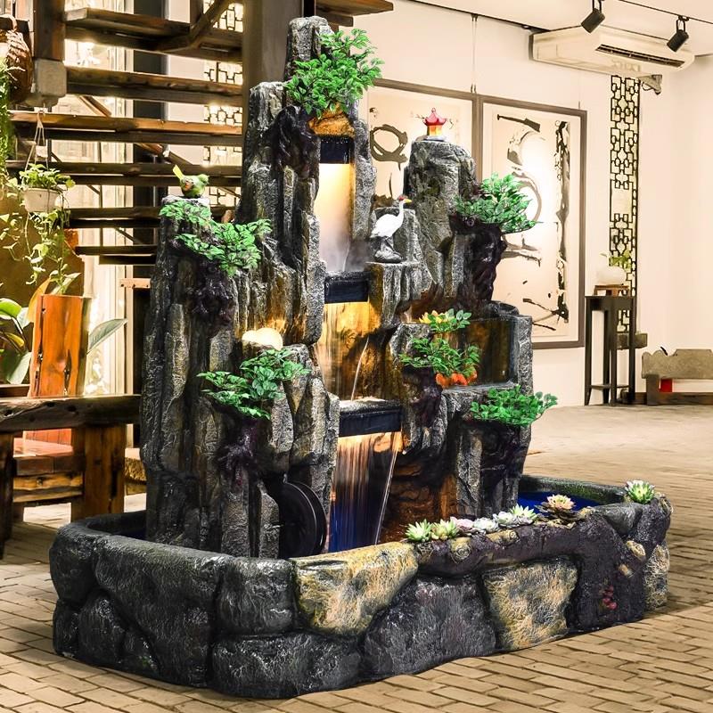 大型户外室外庭院别墅假山流水喷泉鱼池循环水造景水幕墙屏风摆件 - 图0