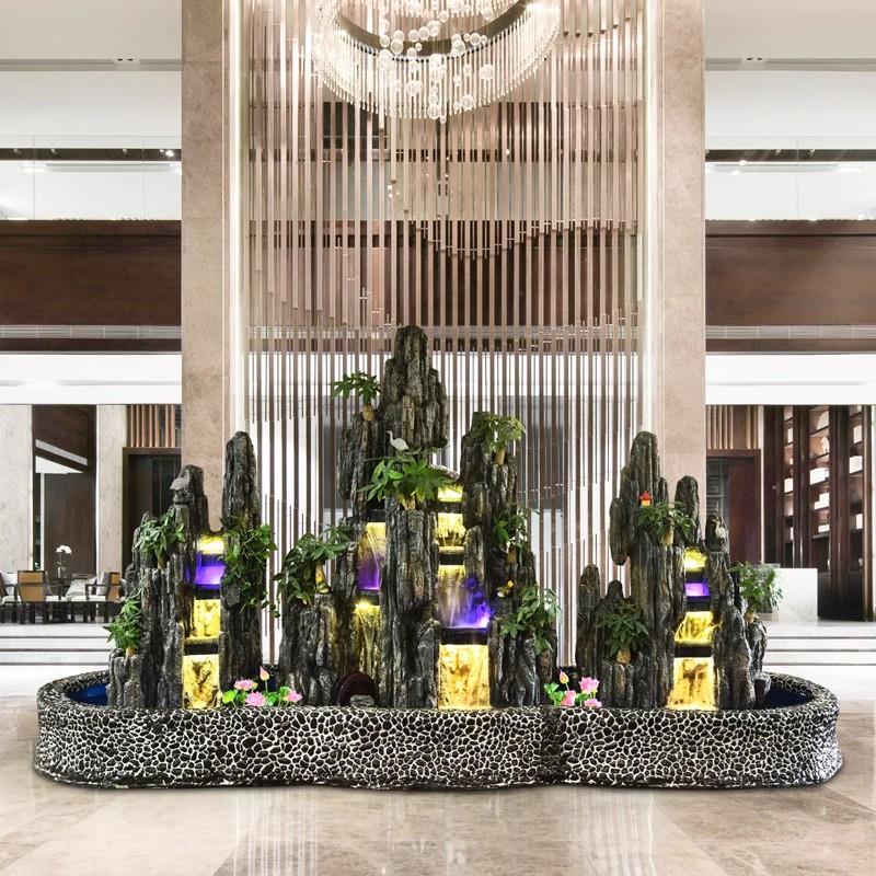 大型户外室外庭院别墅假山流水喷泉鱼池循环水造景水幕墙屏风摆件 - 图2