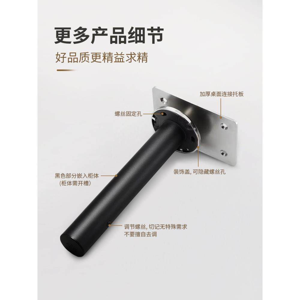 多功能升降台可旋转台式推式气动可调立柱咖啡桌可调支架桌可调杆 - 图2