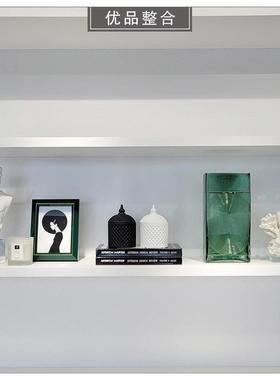 样板间书房客厅摆件创意软装现代家居饰品杯蜡相架花艺组合ZH2574