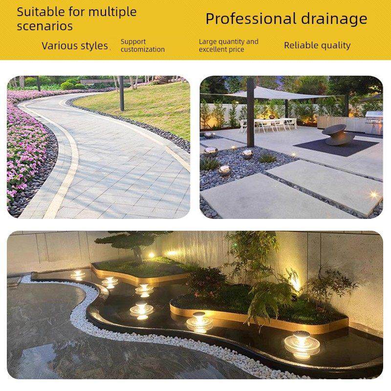 鹅卵石排水沟u型沟庭院室外花园雨花砾石嵌埋不锈钢盖树脂沟,淘宝优惠券,粉丝福利购,淘宝优惠卷