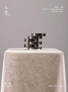 瑶瑶现代原创艺术绿色花艺【西敏西然】餐桌入口样板房软装