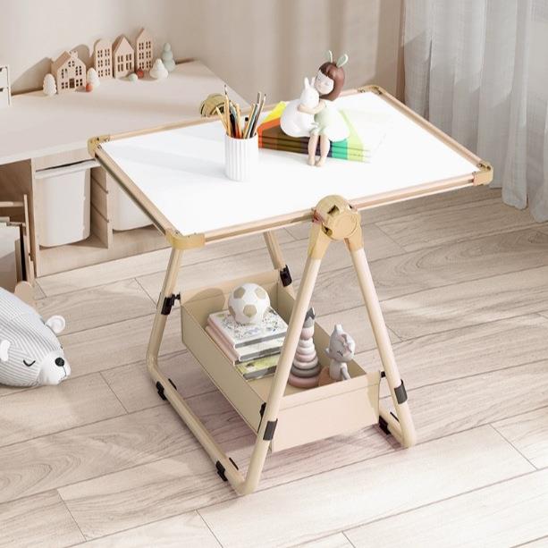 Japan imported children's drawing board household magnetic bracket type double-sided teaching blackboard baby graffiti whiteboard