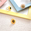 Gongxi handmade small sunflower earrings ring material package diy crochet micro hook No. 80 lace thread