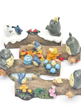 卡通猫杰猫春夏秋冬四季剧场版微景观造景公仔小清新创意桌面摆件