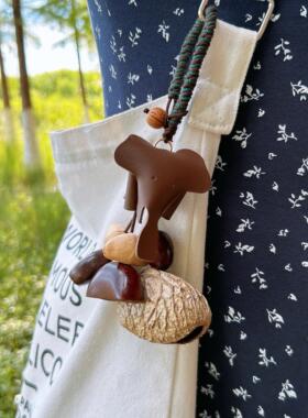 果壳摇铃包包挂件音疗手摇铃乐器家居挂饰汽车挂件天然植物手工艺