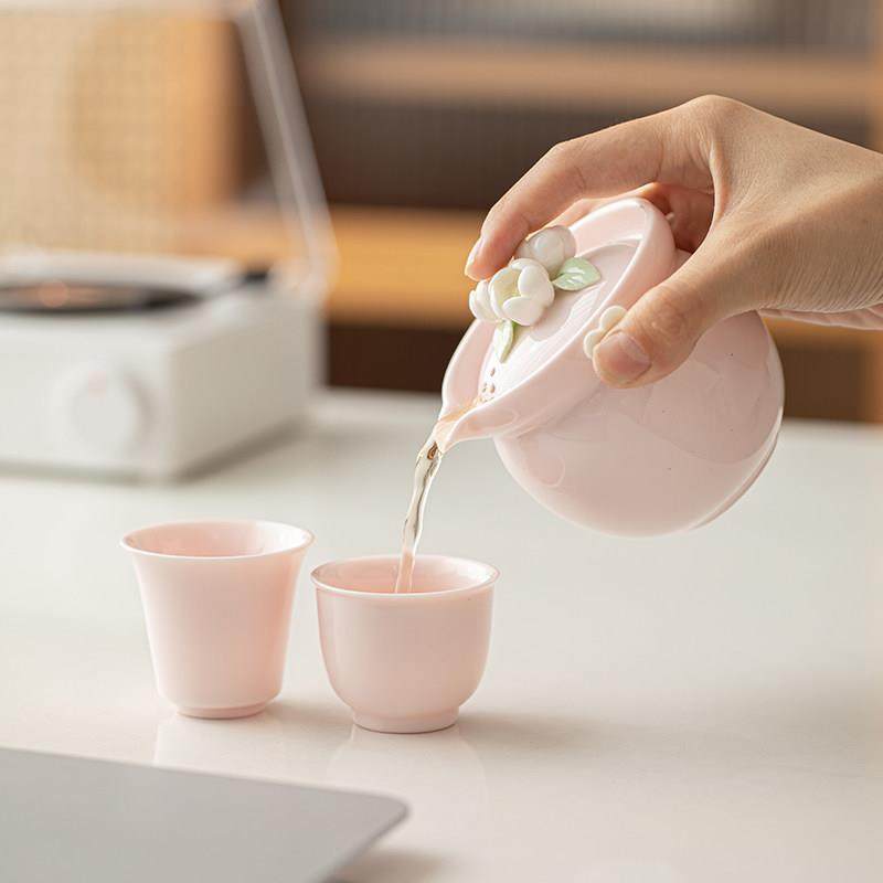 旅行茶具快客杯一壶二杯便携式小套装单人户外功夫露营茶杯泡茶壶,淘宝优惠券,粉丝福利购,淘宝优惠卷