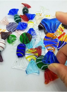 圣诞新年礼物玻璃糖果结婚聚会小礼物玻璃工艺品果盘摆件大的18色