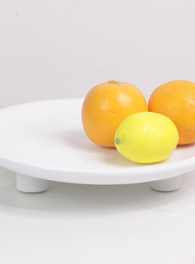 现代极简样板房水果盘北欧创意三脚托盘餐桌软装饰品展厅收纳摆件