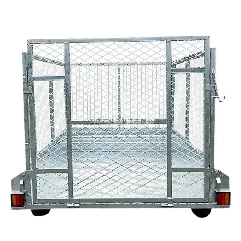 优惠带笼镀锌厢式拖车厂家直销 平板拖车带网格 货物转运拖车,淘宝优惠券,粉丝福利购,淘宝优惠卷