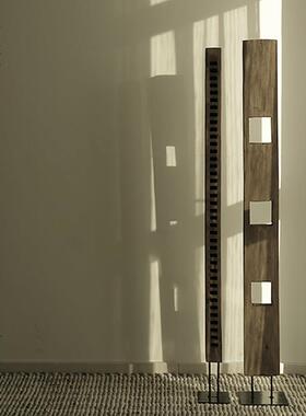 栗石《浮光掠影》复古装置艺术客厅落地摆件侘寂风民宿软装饰品