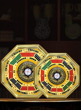 罗盘八卦镜家用门口随身罗盘罗仪八卦镜家居摆件大门老式挂饰