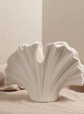 抽象银杏叶陶瓷摆件摆件客厅室内软装桌面高级感工艺品家居饰品