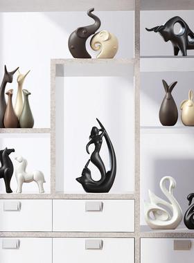 大象摆件北欧装饰家居创意电视酒柜玄关桌面工艺结婚礼品新房摆设