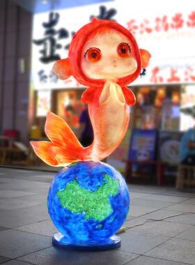 户外大型彷真龙虾玻璃钢雕塑摆件海洋馆酒店大堂装饰品景观小摆件