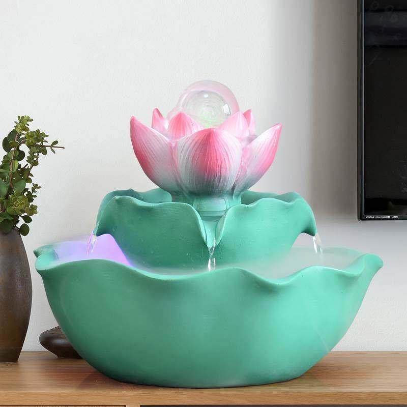 风水轮招财球荷花假山流水器喷泉室内盆景客厅桌面景观小摆件,淘宝优惠券,粉丝福利购,淘宝优惠卷