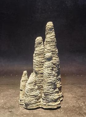 冬官手作 水泥混凝土鱼缸造景摆件装饰品景观石假山钟乳石石柱