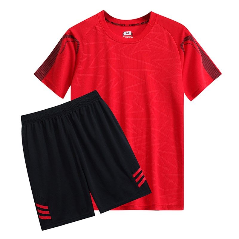 运动套装男夏季薄款冰丝速干t恤圆领短袖短裤跑步健身运动服夏装,淘宝优惠券,粉丝福利购,淘宝优惠卷