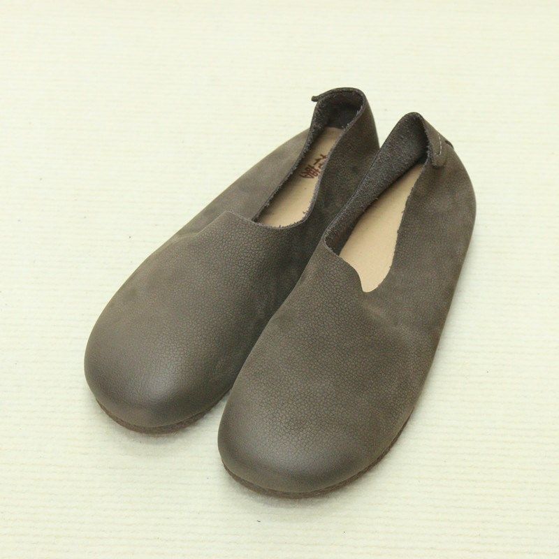 花藤萝蔓 磨砂牛皮圆头套脚深口休闲软底软面平底真皮女鞋女单鞋,淘宝优惠券,粉丝福利购,淘宝优惠卷