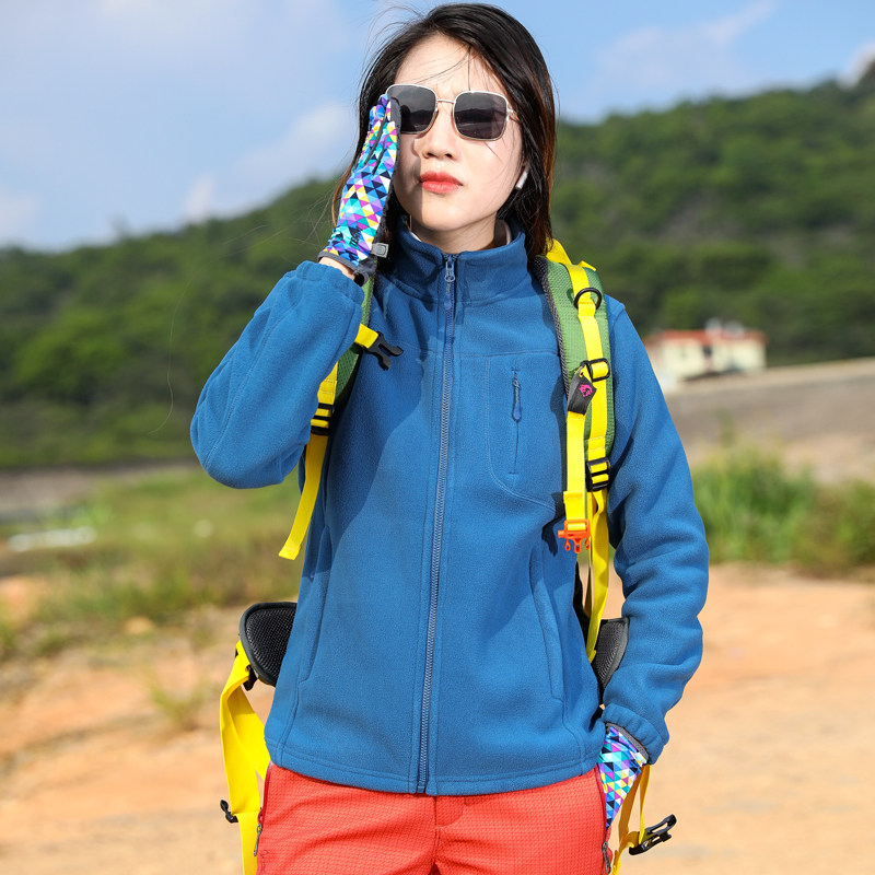 户外时尚抓绒衣女上衣摇粒绒外套女单层厚款保暖透气登山徒步秋冬,淘宝优惠券,粉丝福利购,淘宝优惠卷