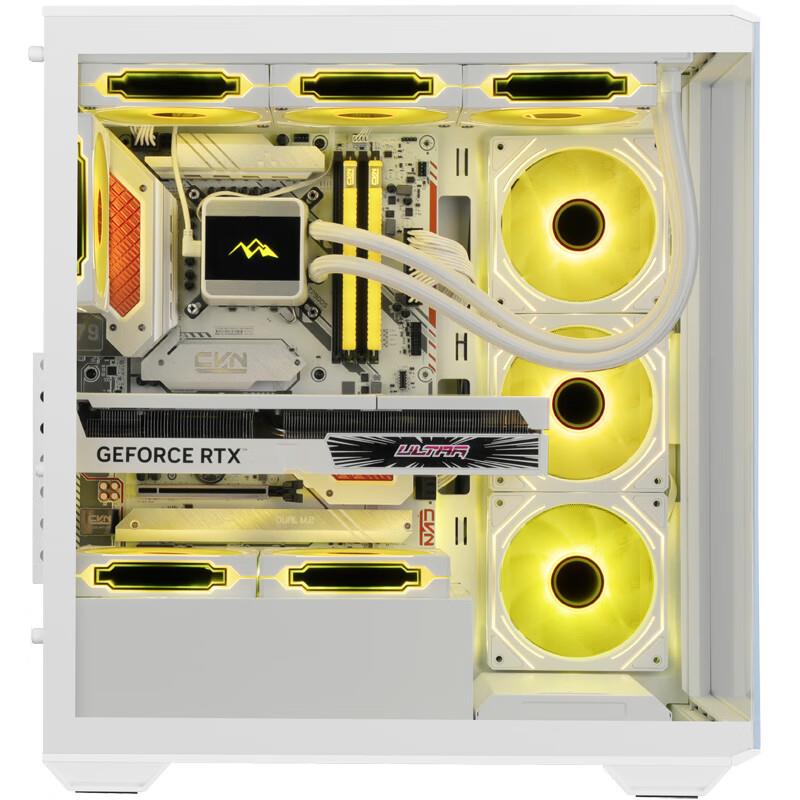 Xingu Wujie 1 sea view room chassis column-free desktop water-cooled white computer ATX glass side transparent large chassis