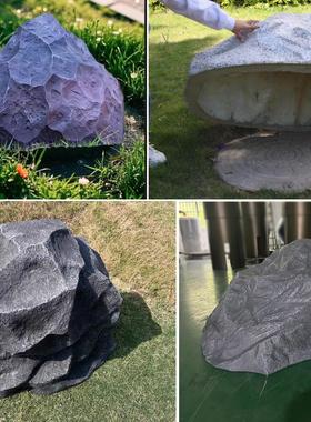 玻璃纤维彷真空心石头消防栓井盖遮挡别墅庭院草坪公园风景区装饰